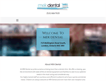 Tablet Screenshot of mekdental.com